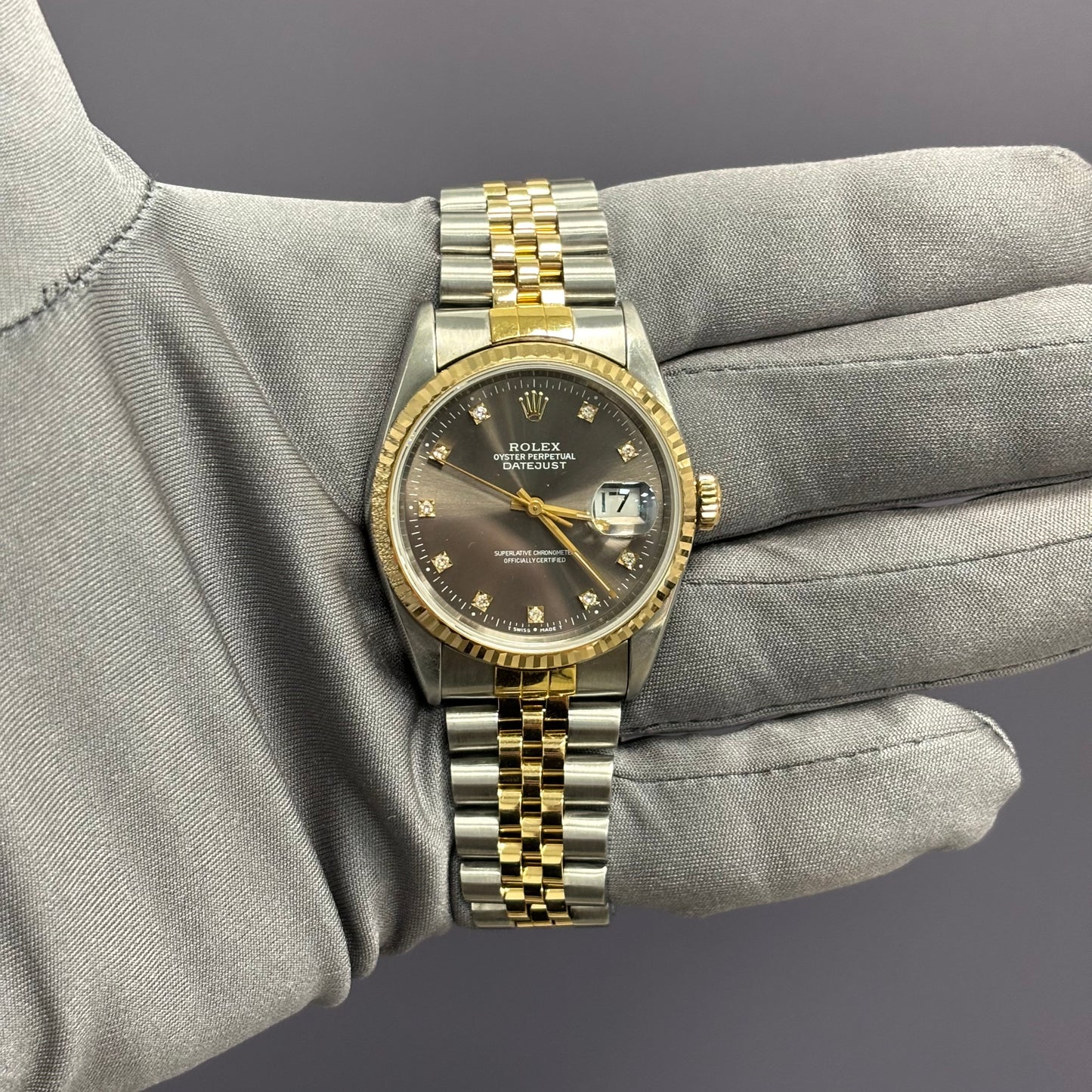 Rolex Datejust 36mm Rhodium Dial Ref# 16233