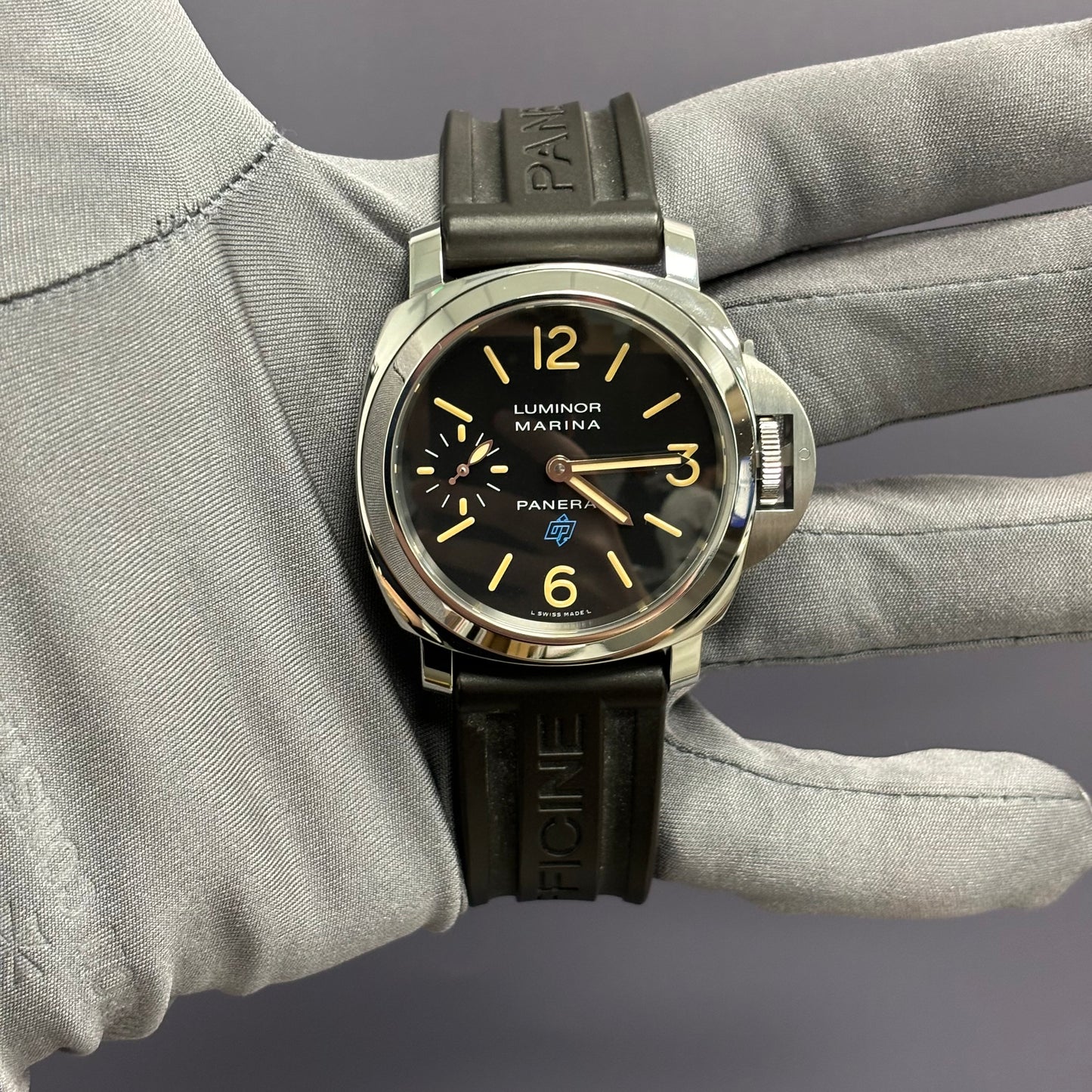 Panerai Luminor 44mm Black Dial Watch Ref PAM00631 Happy Jewelers