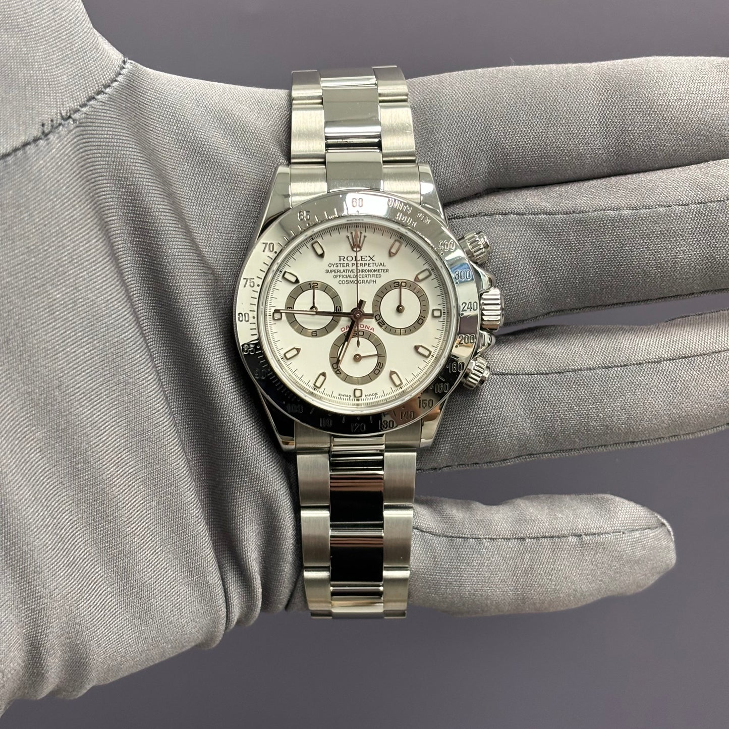 Rolex Daytona 40mm White Dial Watch Ref# 116520