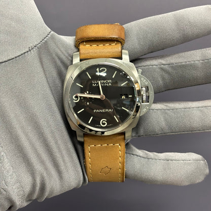 Panerai Luminor 44mm Black Dial Watch Ref# PAM00312 - Happy Jewelers Fine Jewelry Lifetime Warranty