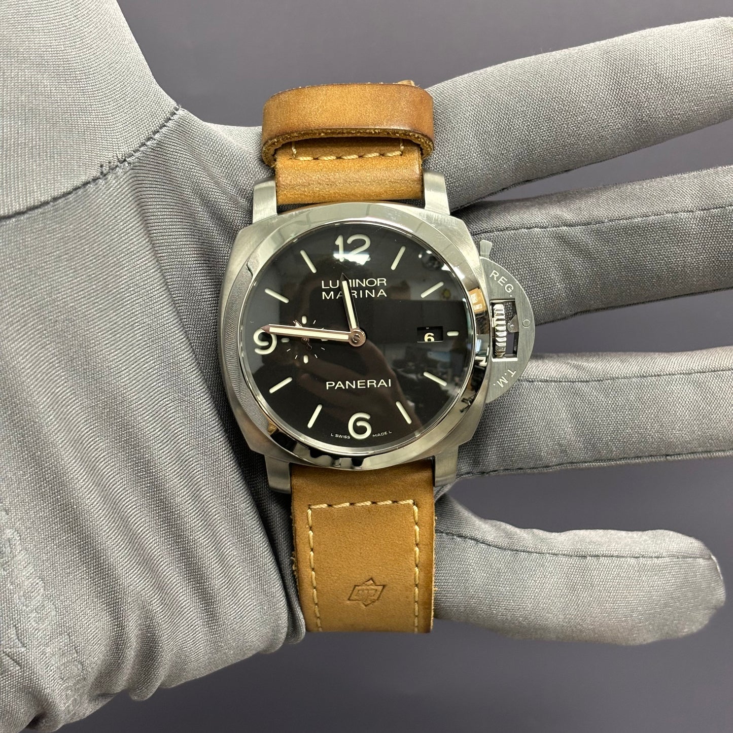 Panerai Luminor 44mm Black Dial Watch Ref# PAM00312