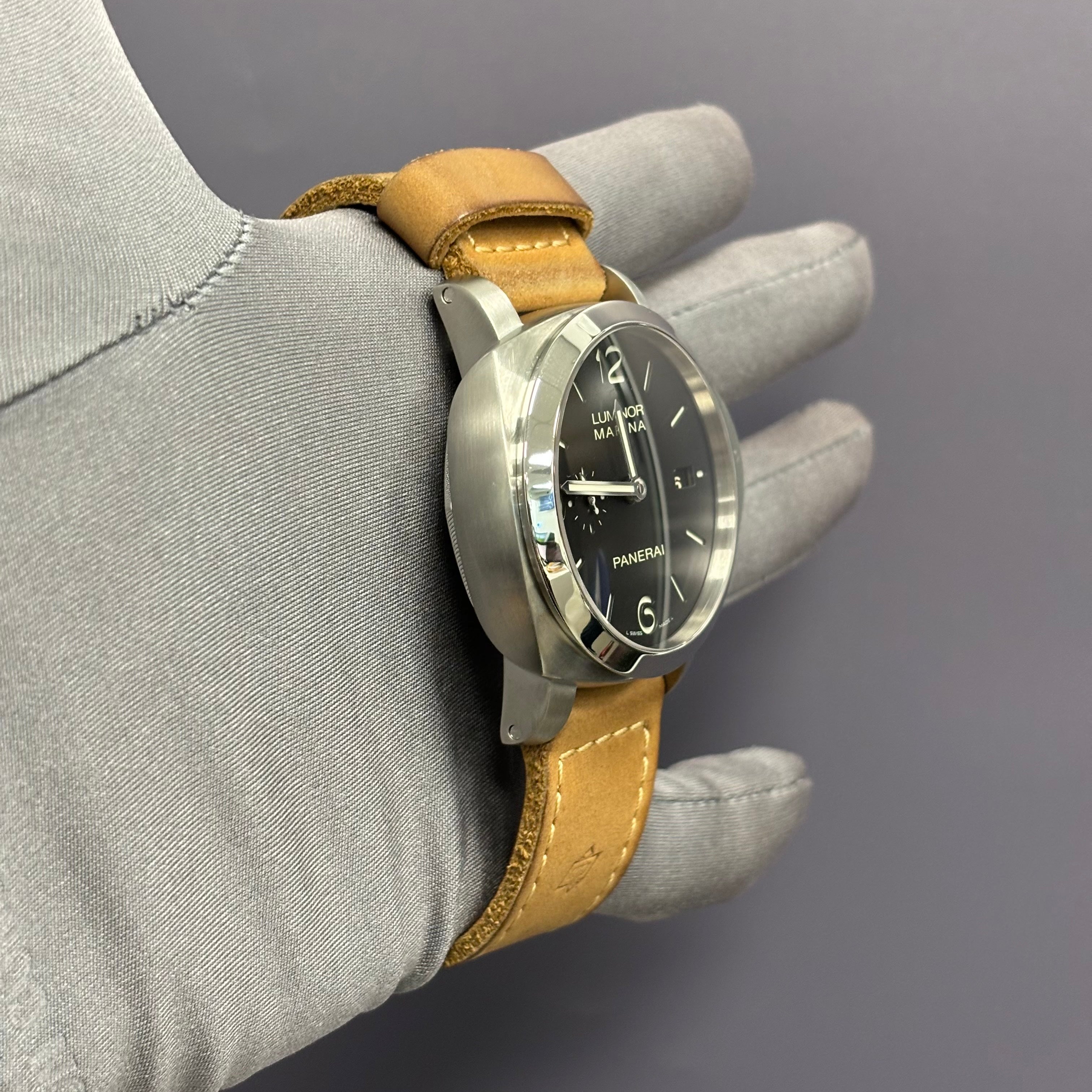 Panerai Luminor 44mm Black Dial Watch Ref# PAM00312 - Happy Jewelers Fine Jewelry Lifetime Warranty