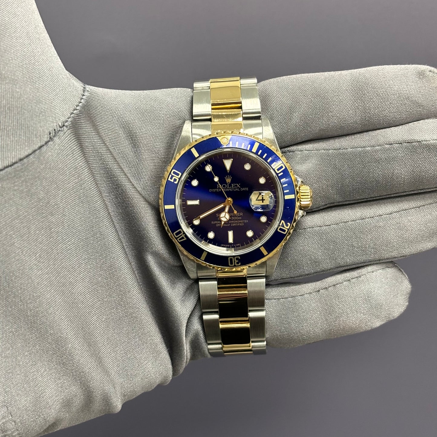 Rolex Submariner 40mm Blue Dial Watch Ref# 16613