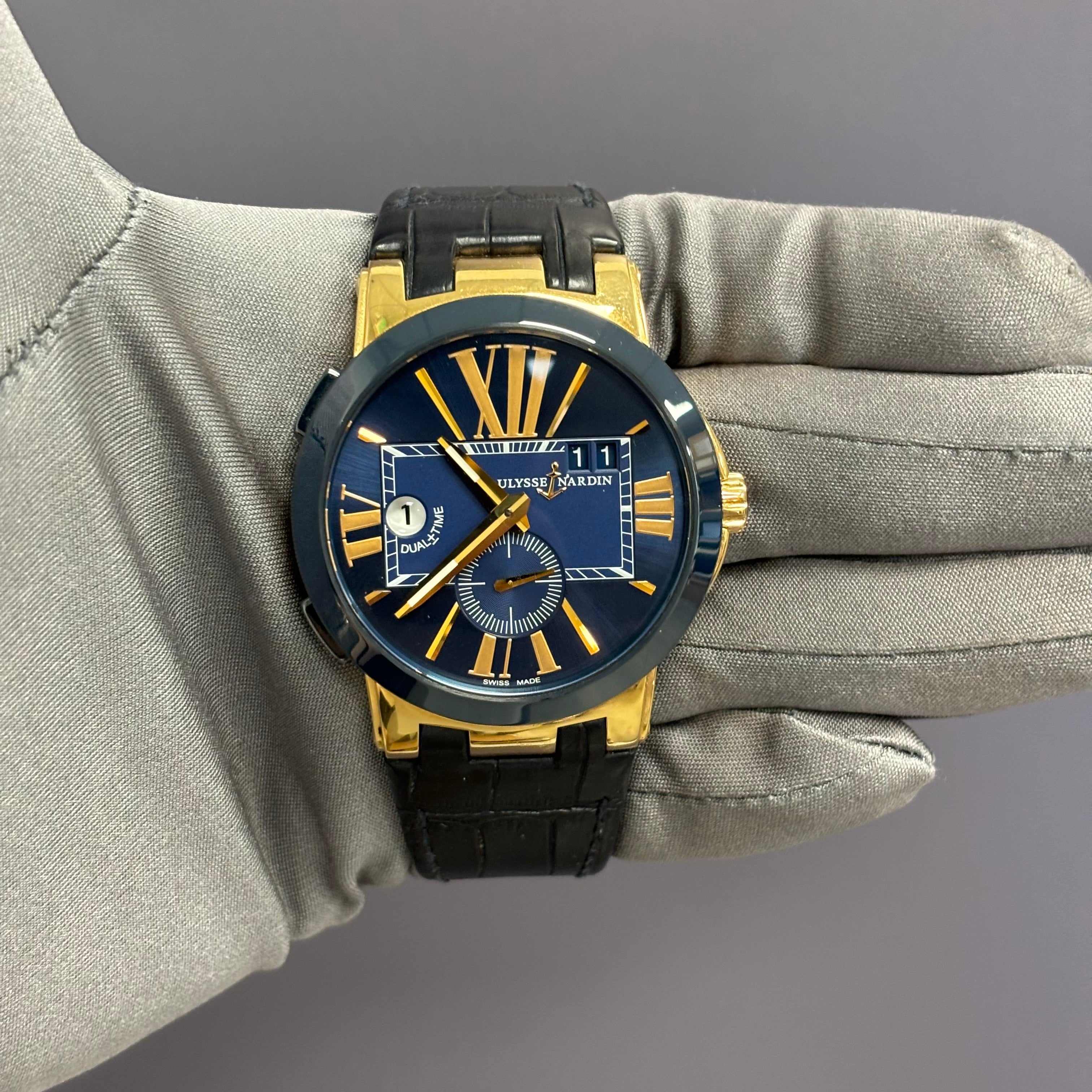 Ulysse Nardin Executive 43mm Blue Dial Ref# 246-00 - Happy Jewelers Fine Jewelry Lifetime Warranty