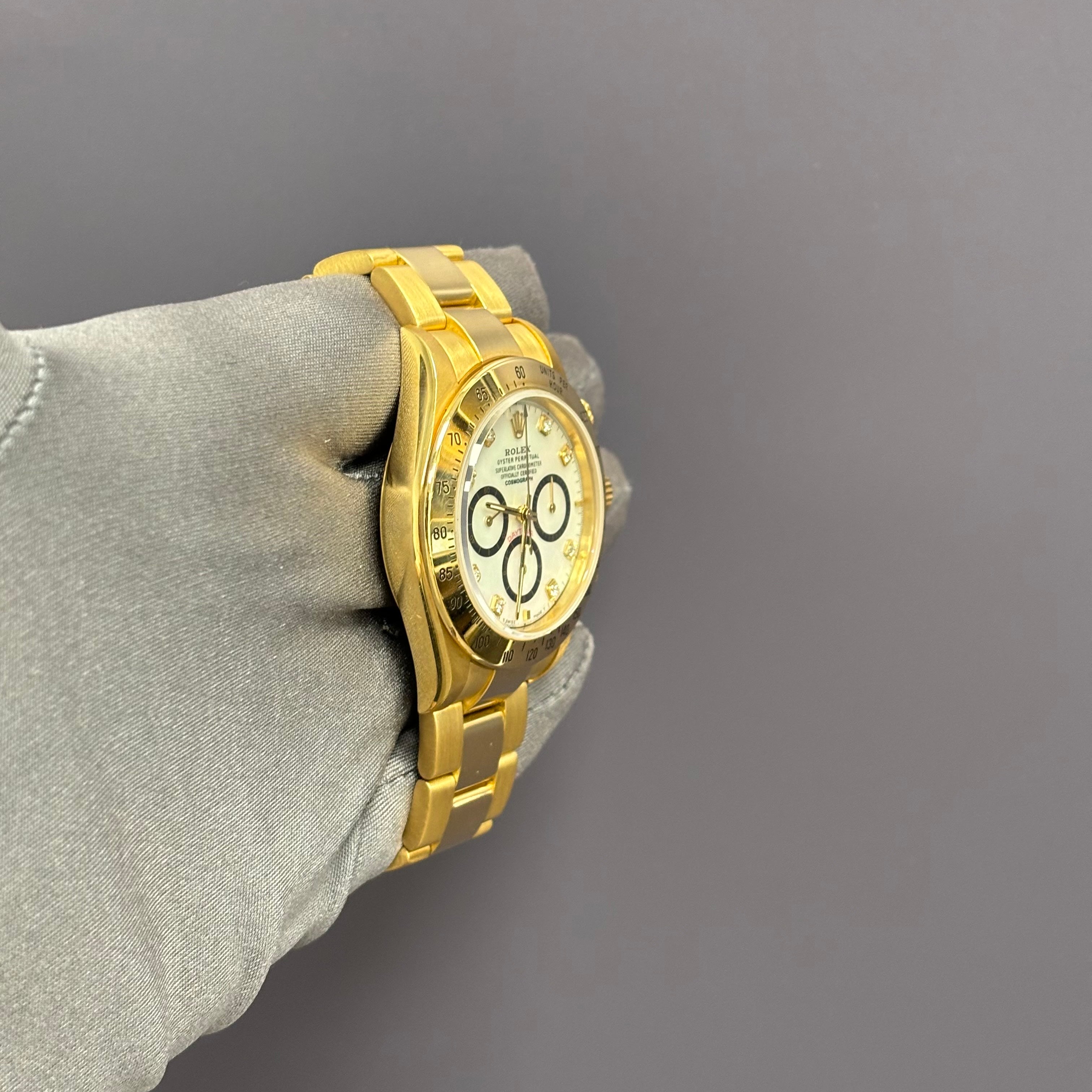 Rolex Daytona 40mm MOP Dial Watch Ref# 16528 - Happy Jewelers Fine Jewelry Lifetime Warranty