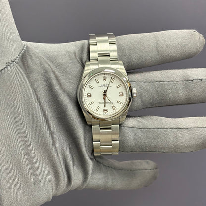 Rolex Oyster Perpetual 31mm White Dial Watch Ref# 177200 - Happy Jewelers Fine Jewelry Lifetime Warranty