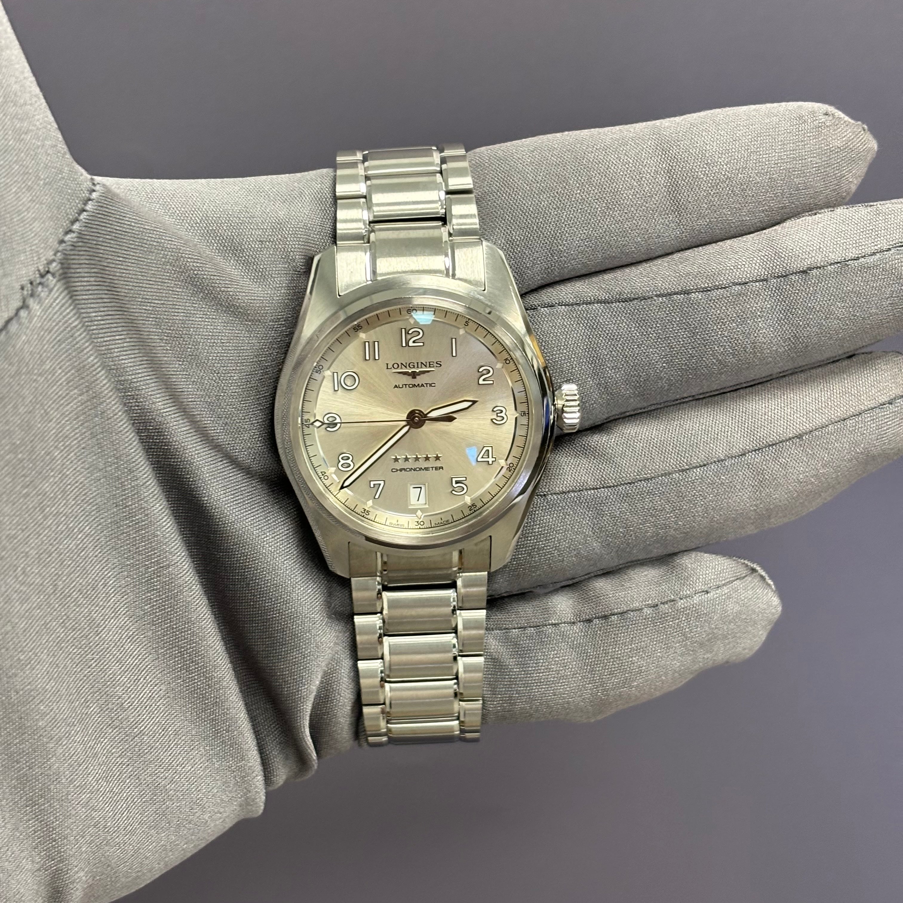 Longines Spirit 37mm Silver Dial Watch Ref# L3.410.4.63.6 - Happy Jewelers Fine Jewelry Lifetime Warranty