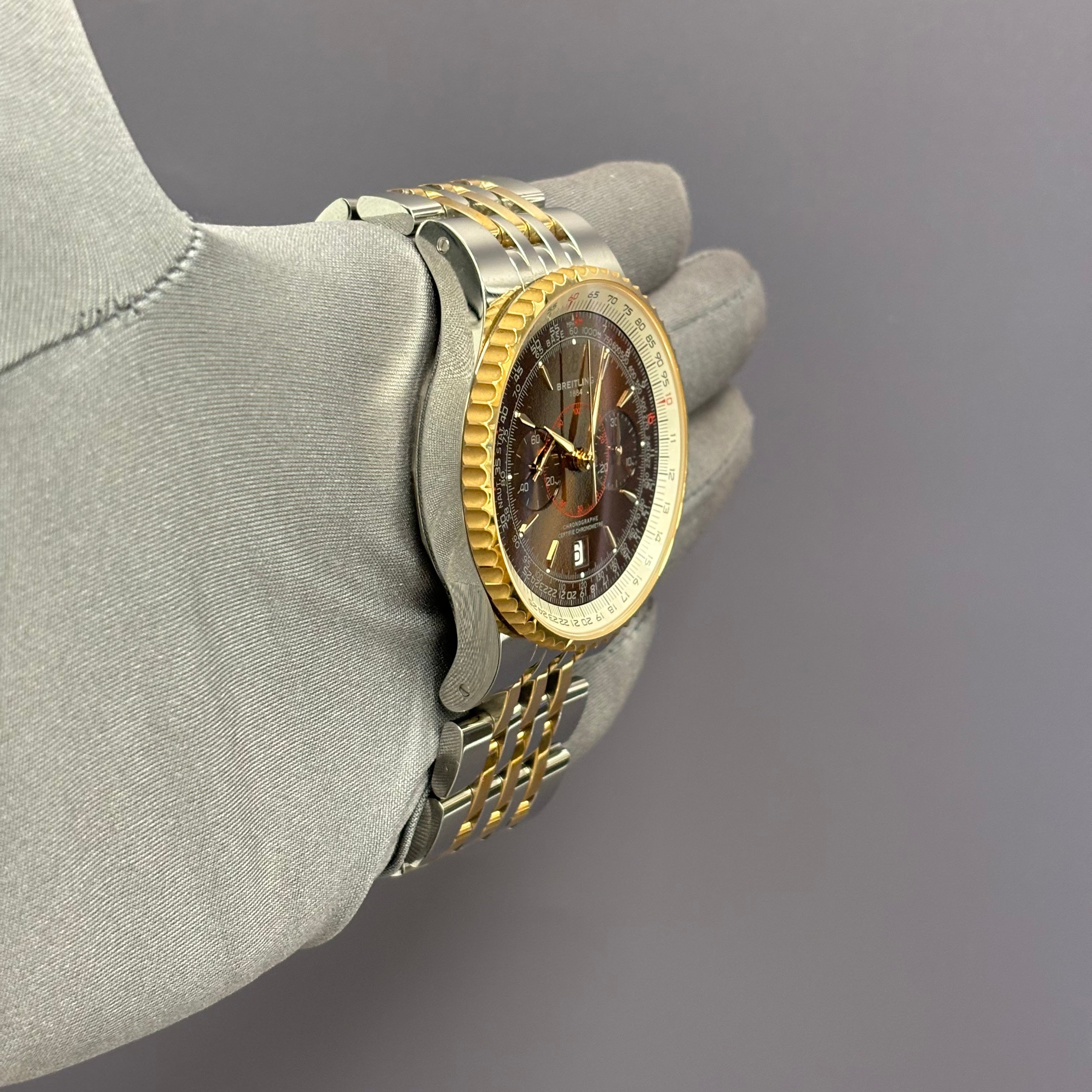 Breitling Montbrillant 47mm Brown Dial Watch Ref# C23340 – Happy