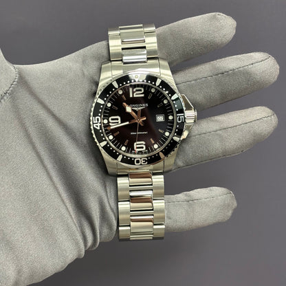 Longines Hydroconquest 44mm Black Dial Watch Ref# L3.840.4.56.6 - Happy Jewelers Fine Jewelry Lifetime Warranty