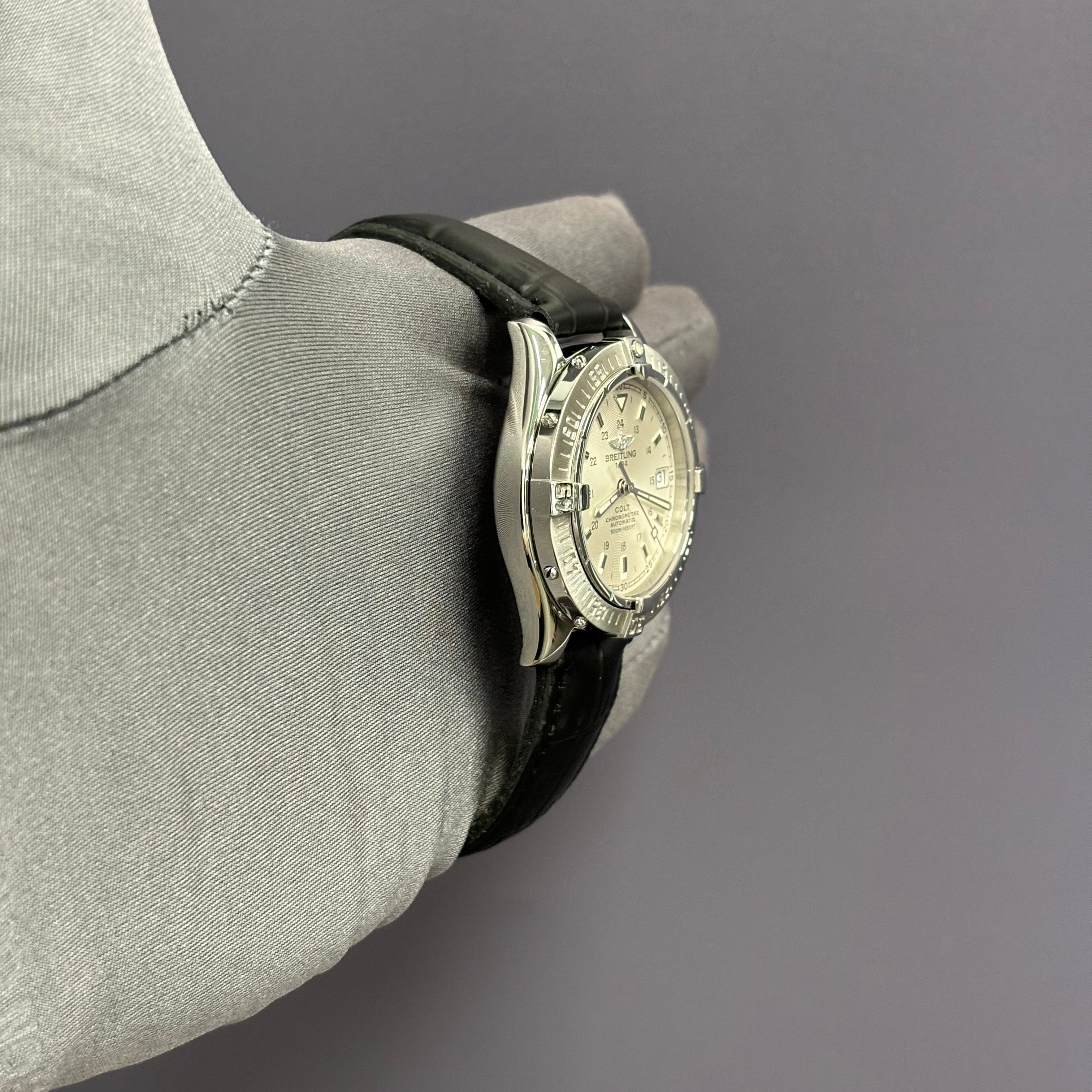 Breitling Colt 37.5mm White Dial Watch Ref# A17350 - Happy Jewelers Fine Jewelry Lifetime Warranty