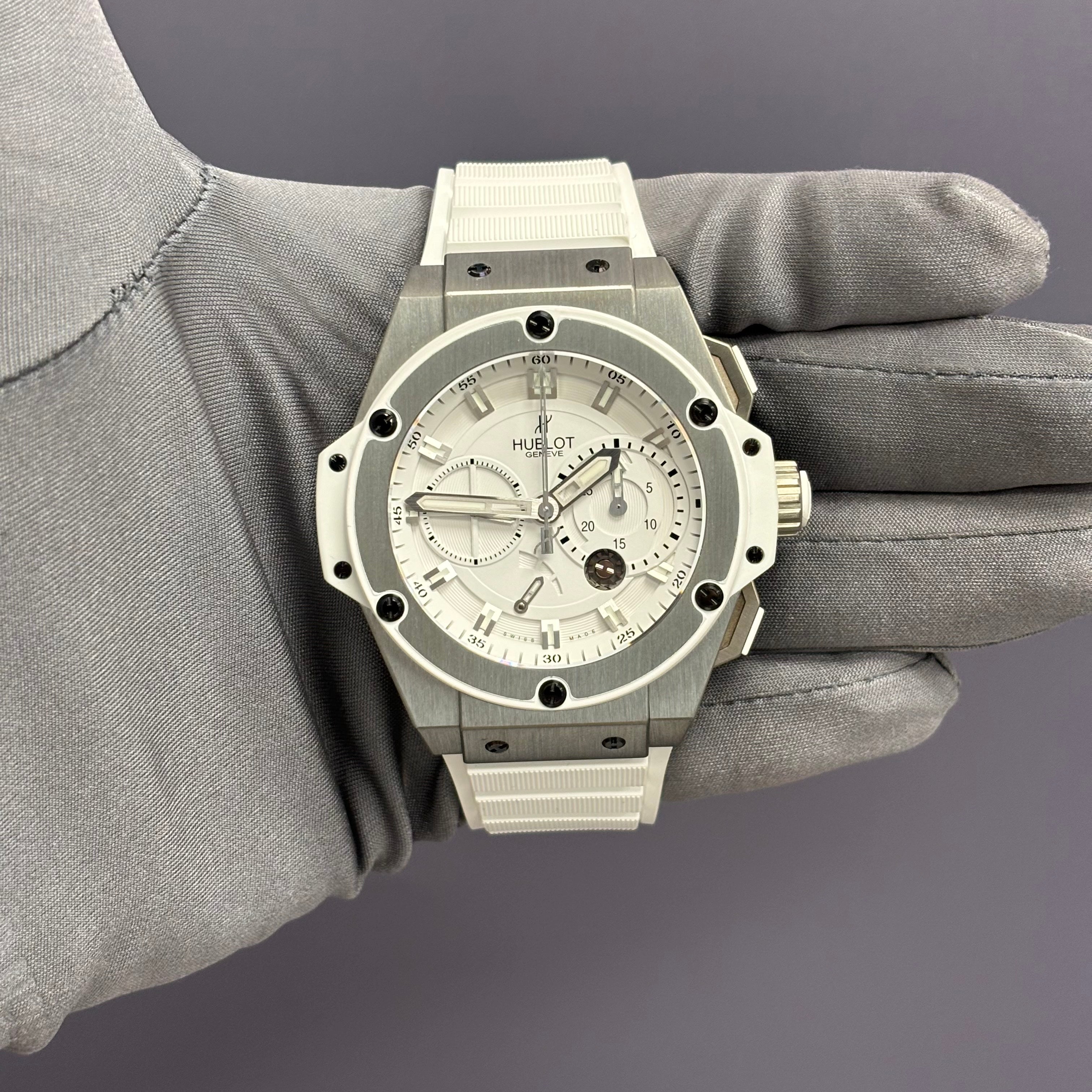 Hublot King Power 48mm White Dial Watch Ref# 709.ZE.2110.RW - Happy Jewelers Fine Jewelry Lifetime Warranty