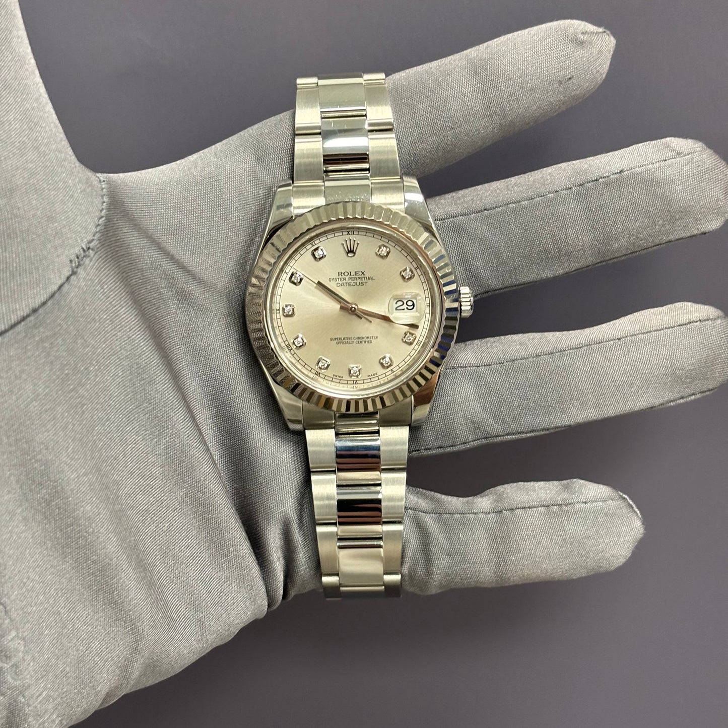 Rolex Datejust 41mm Silver Dial Watch Ref# 116334