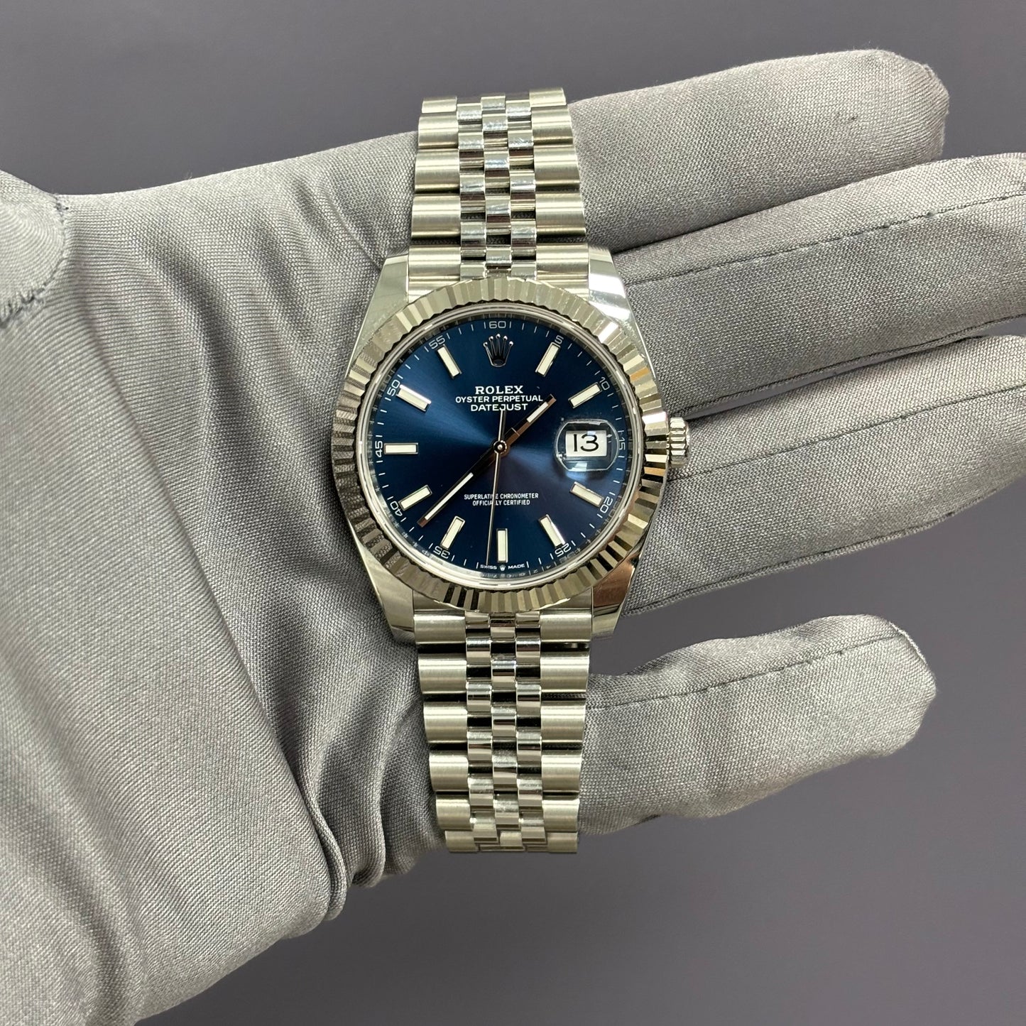 Rolex Datejust 41mm Blue Dial Watch Ref# 126334