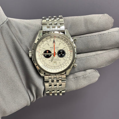 Breitling Chrono-Matic 44mm White Dial Watch Ref# A41360 - Happy Jewelers Fine Jewelry Lifetime Warranty