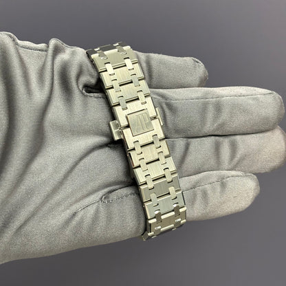 Audemars Piguet Royal Oak 34mm Blue Dial Watch Ref# 77451ST.ZZ.1361ST.04 - Happy Jewelers Fine Jewelry Lifetime Warranty