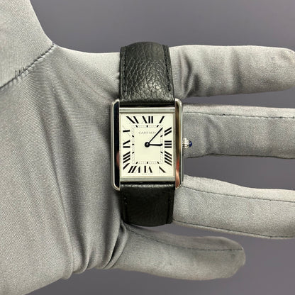 Cartier Tank 27.5mm White Dial Watch Ref# WSTA0028 - Happy Jewelers Fine Jewelry Lifetime Warranty