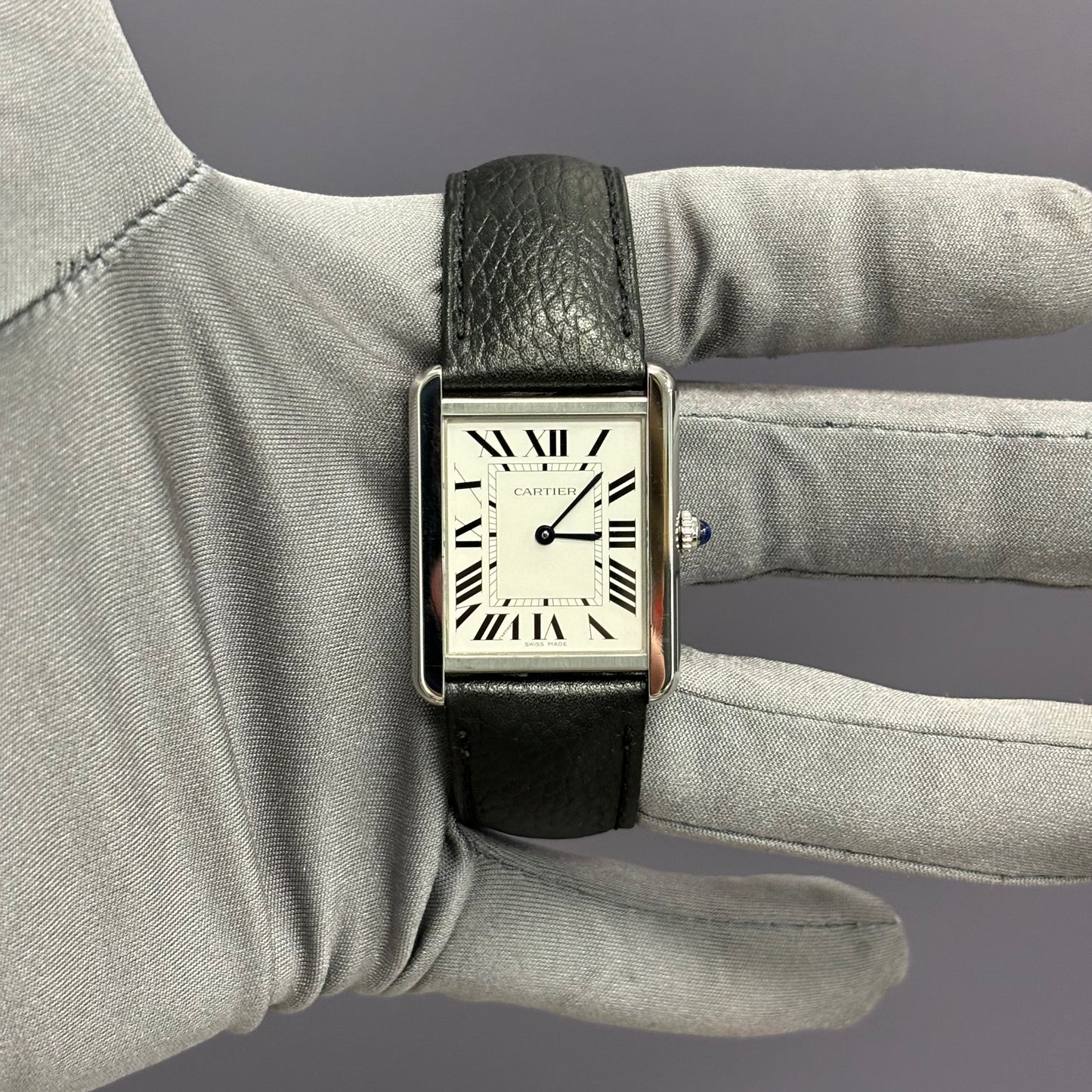 Cartier Tank 27.5mm White Dial Watch Ref# WSTA0028