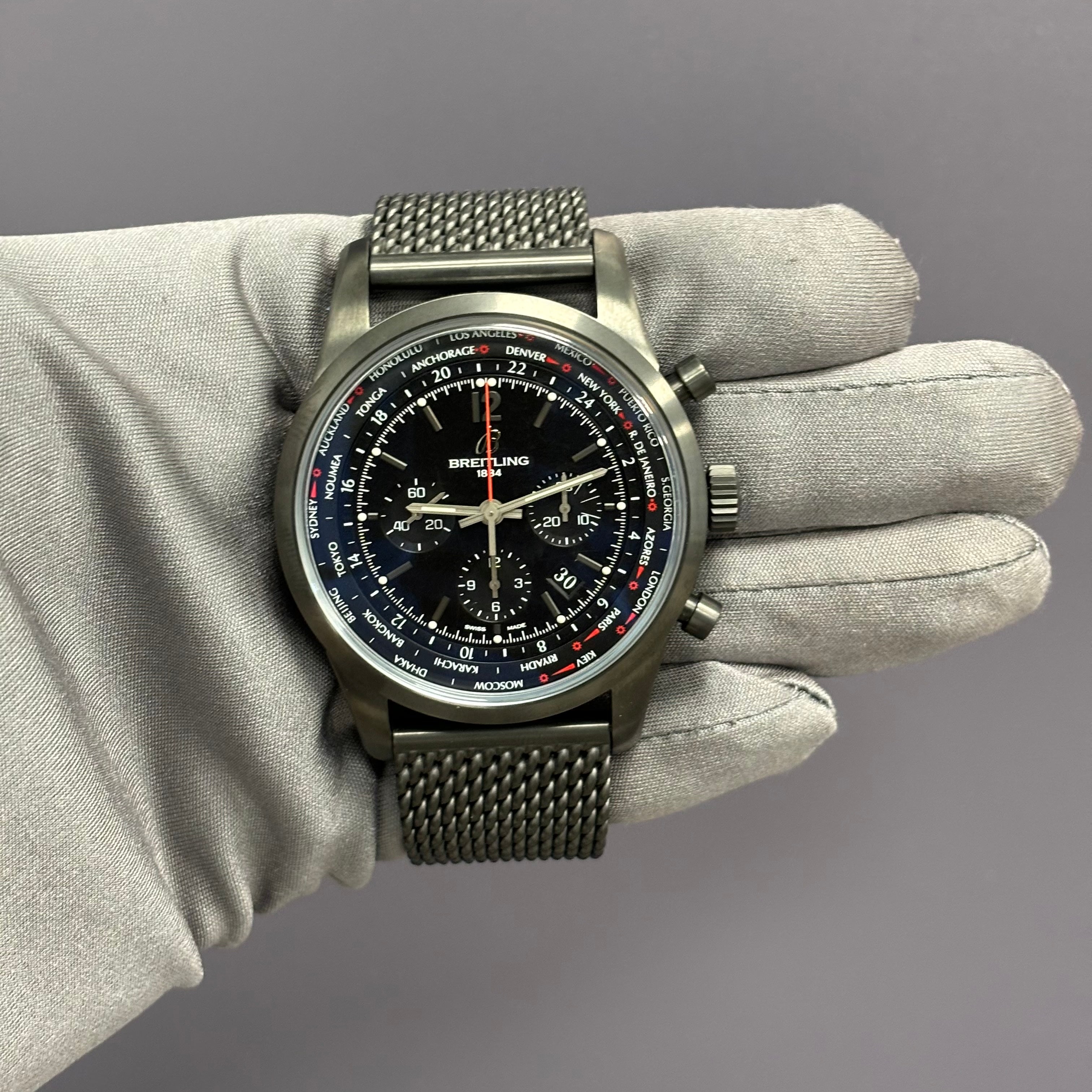 Breitling Transocean 46mm Black Dial Watch Ref# MB0510 - Happy Jewelers Fine Jewelry Lifetime Warranty