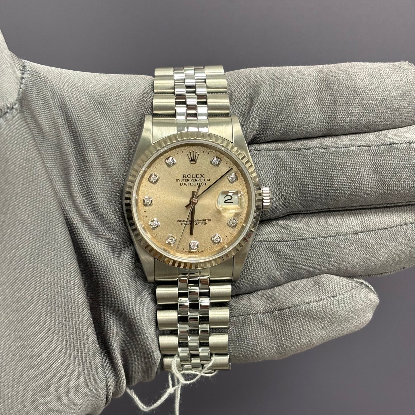 Rolex Datejust 36mm Silver Dial Watch Ref# 16234