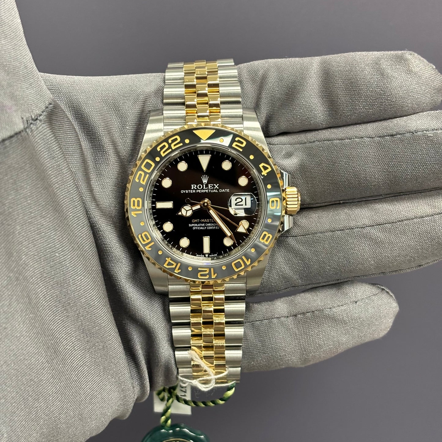 Rolex GMT-Master II 40mm Black Dial Watch Ref# 126713GRNR