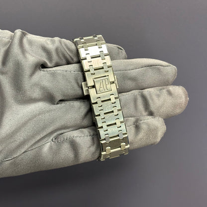 Audemars Piguet Royal Oak 34mm Blue Dial Watch Ref# 77351ST.ZZ.1261ST.01 - Happy Jewelers Fine Jewelry Lifetime Warranty