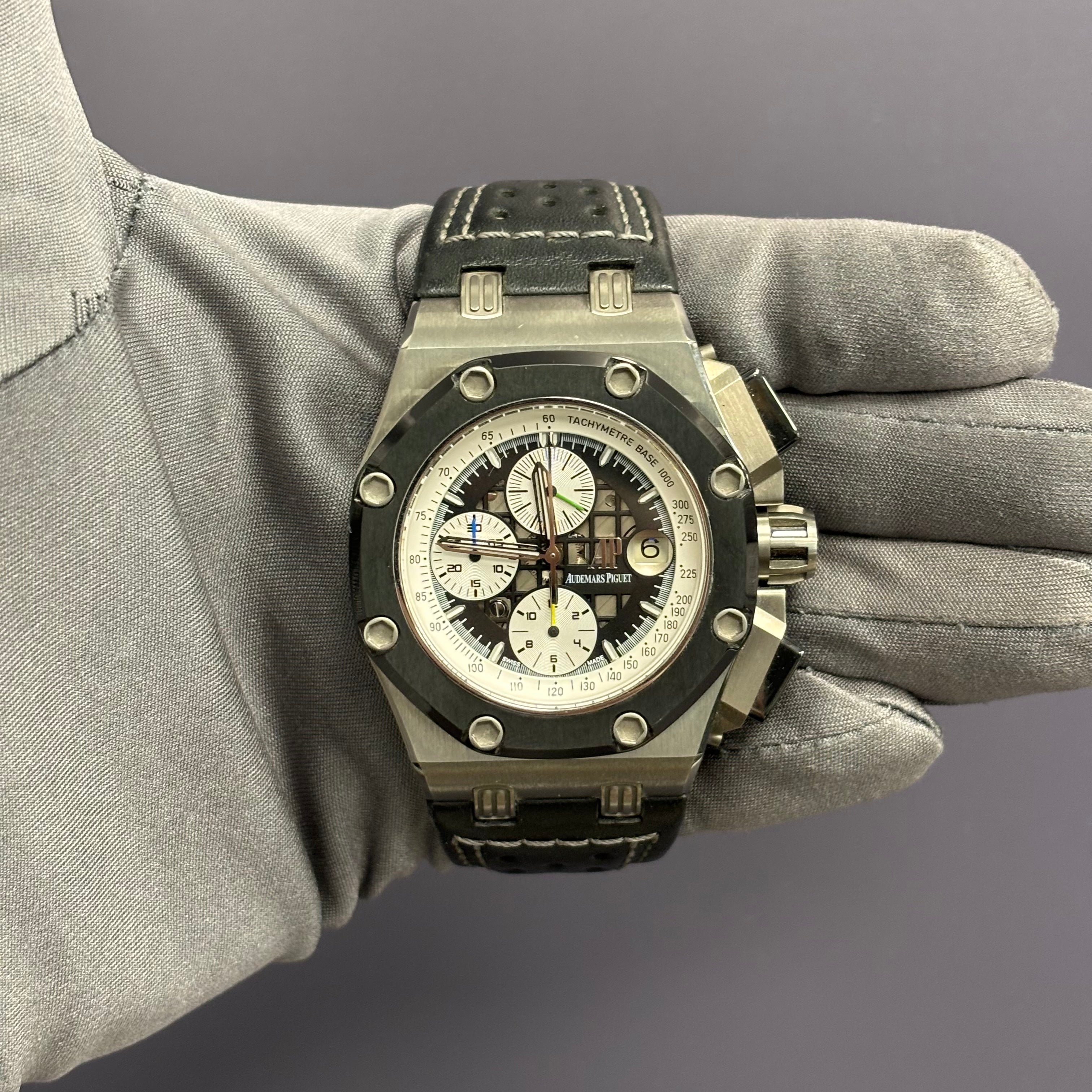 Audemars Piguet Royal Oak 44mm Openwork Dial Watch Ref# 26078IO.OO.D001VS.01 - Happy Jewelers Fine Jewelry Lifetime Warranty