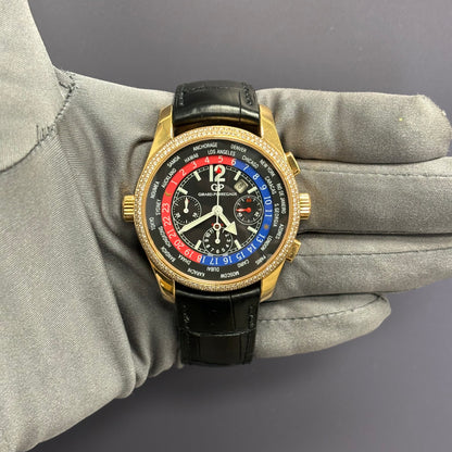 Girard Perregaux World Timer 43mm Black Dial Watch Ref# 49800 - Happy Jewelers Fine Jewelry Lifetime Warranty