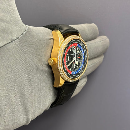 Girard Perregaux World Timer 43mm Black Dial Watch Ref# 49800 - Happy Jewelers Fine Jewelry Lifetime Warranty