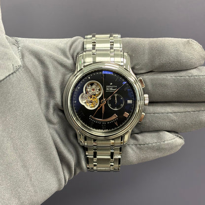 Zenith El Primero 45mm Black Dial Watch Ref# 03.1260.4021 - Happy Jewelers Fine Jewelry Lifetime Warranty