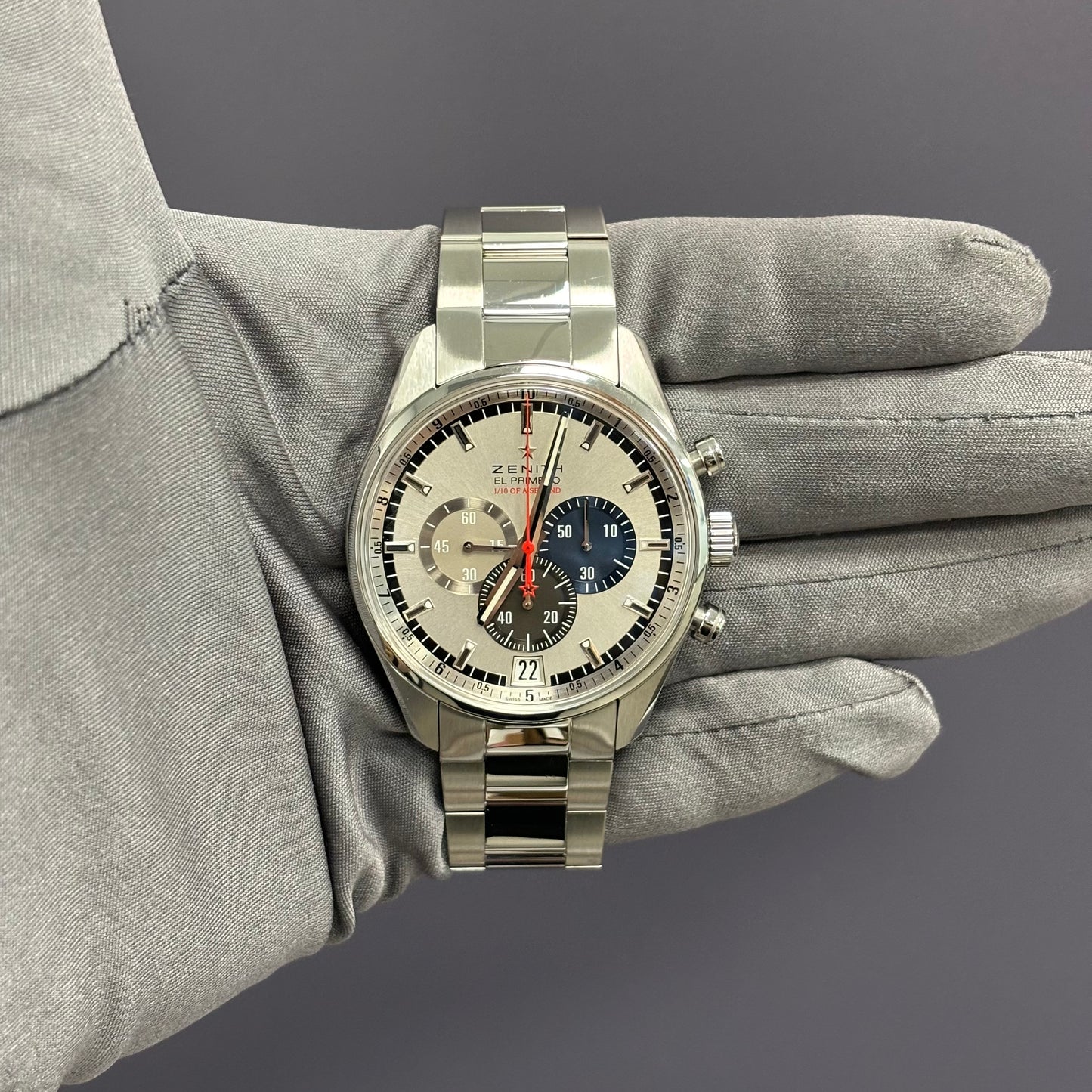 Zenith El Primero 42mm Silver Dial Watch Ref# 03.2041.4052