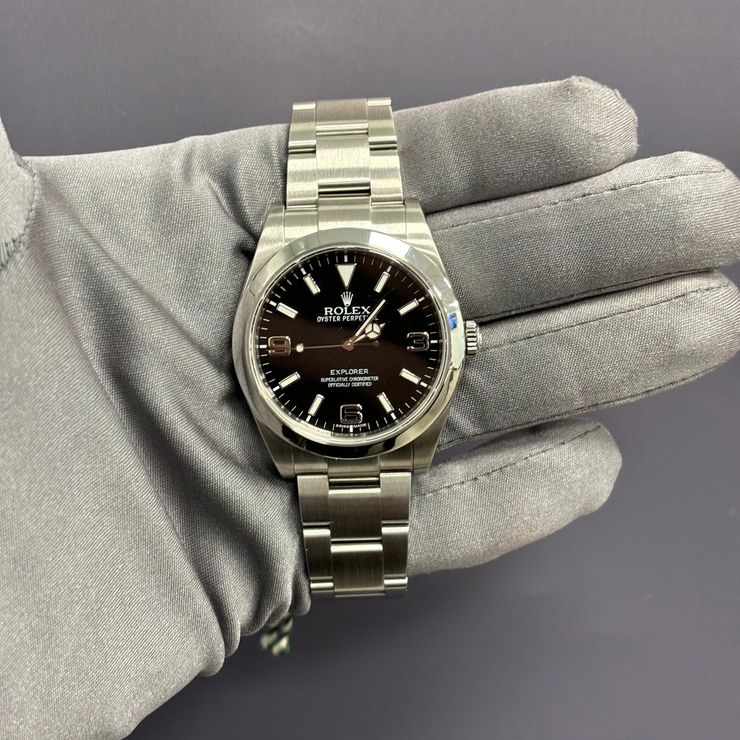 Rolex Explorer 39mm Black Dial Watch Ref# 214270