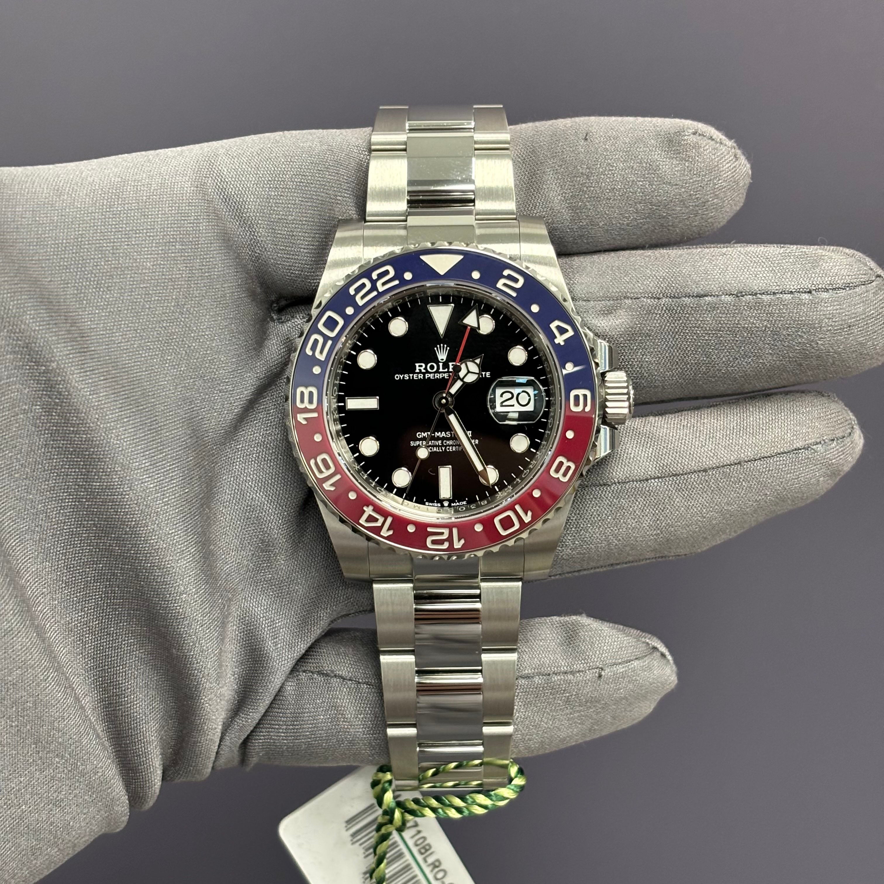 Rolex GMT Master II "Pepsi" 40mm Black Dial Ref# 126710BLRO - Happy Jewelers Fine Jewelry Lifetime Warranty