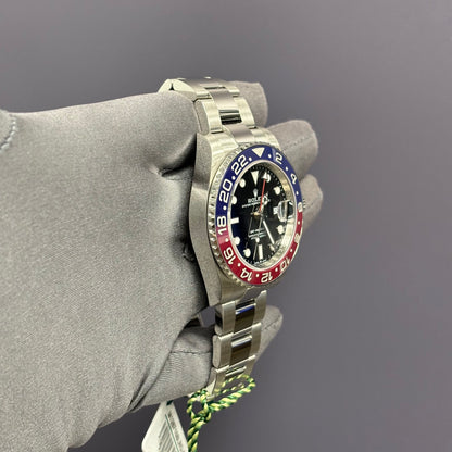Rolex GMT Master II "Pepsi" 40mm Black Dial Ref# 126710BLRO - Happy Jewelers Fine Jewelry Lifetime Warranty