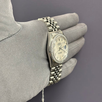 Rolex Datejust 36mm MOP Dial Watch Ref# 16200 - Happy Jewelers Fine Jewelry Lifetime Warranty