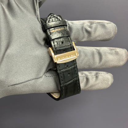 Bvlgari Octo 41mm Rose Gold Black Dial Ref# 102250 BGO P 41 G - Happy Jewelers Fine Jewelry Lifetime Warranty