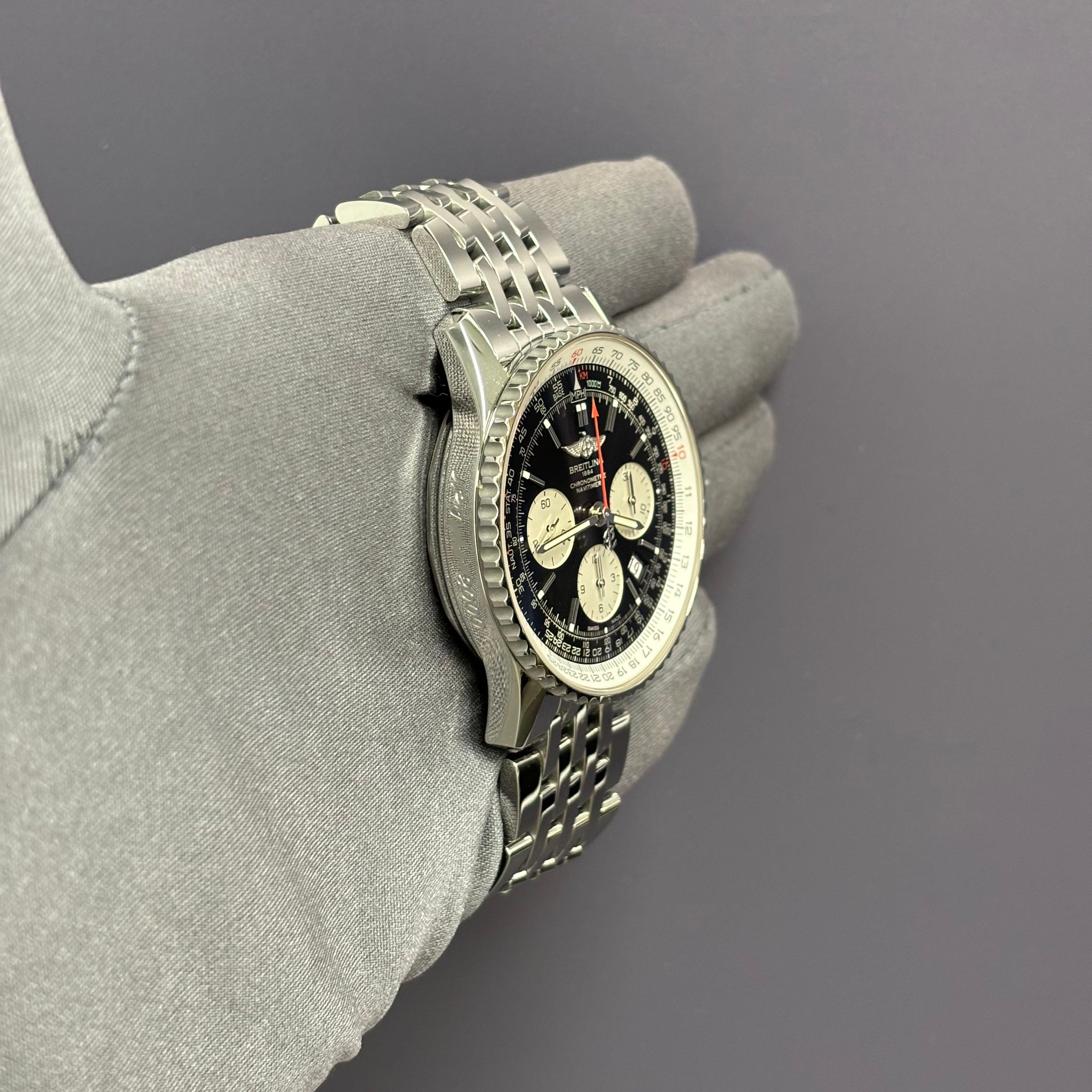 Breitling Navitimer 43mm Black Dial Watch Ref# AB0121 - Happy Jewelers Fine Jewelry Lifetime Warranty