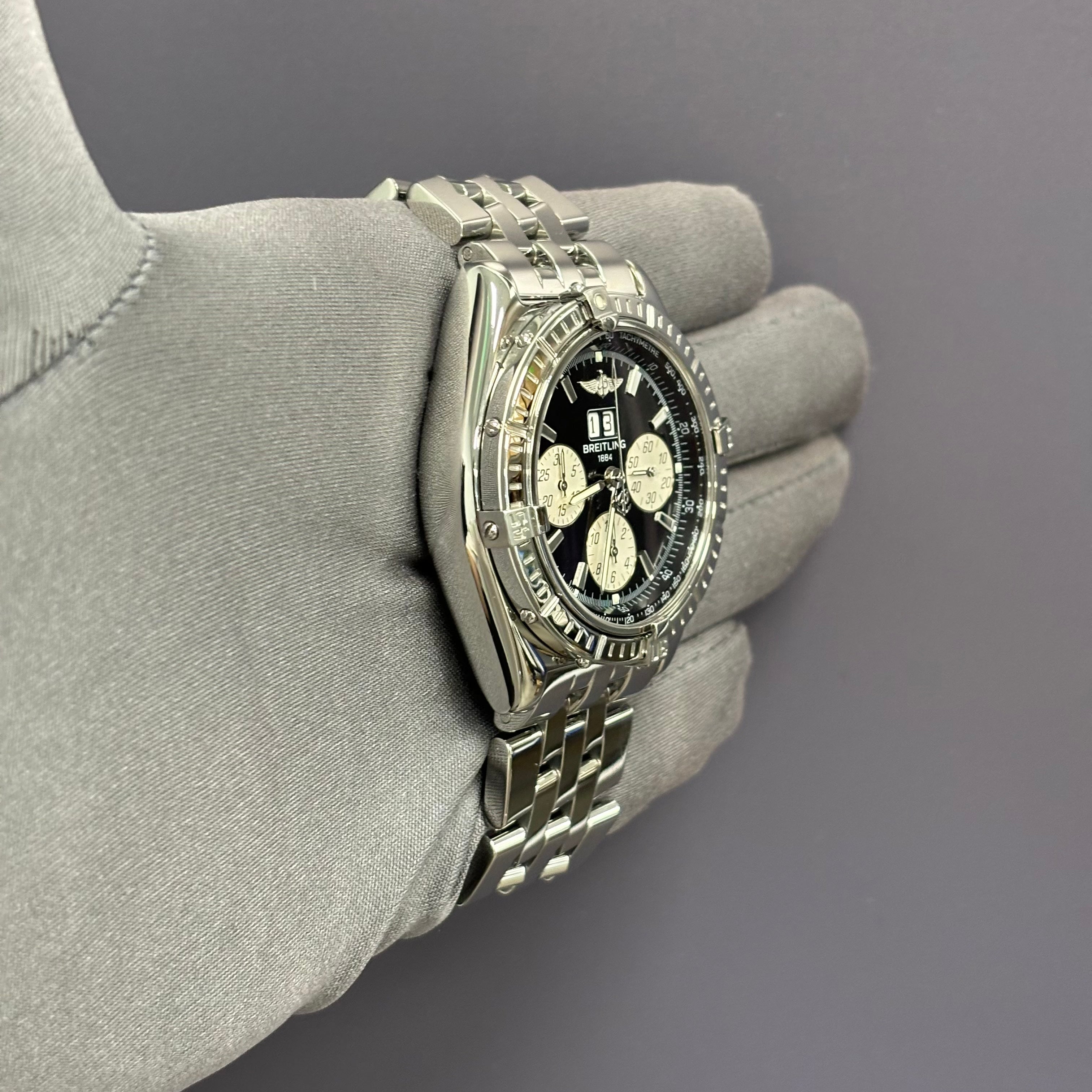 Breitling Crosswind 44mm Black Dial Watch Ref# A44355 - Happy Jewelers Fine Jewelry Lifetime Warranty