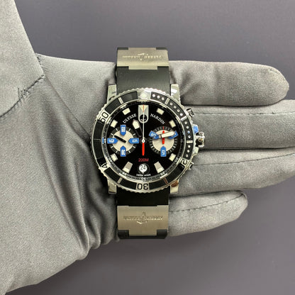 Ulysse Nardin Maxi 42mm Black Dial Ref# 8003-102-3/92 - Happy Jewelers Fine Jewelry Lifetime Warranty