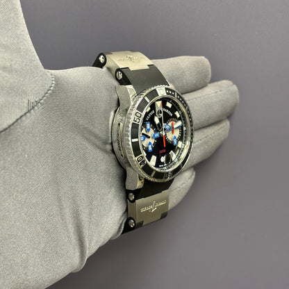 Ulysse Nardin Maxi 42mm Black Dial Ref# 8003-102-3/92 - Happy Jewelers Fine Jewelry Lifetime Warranty