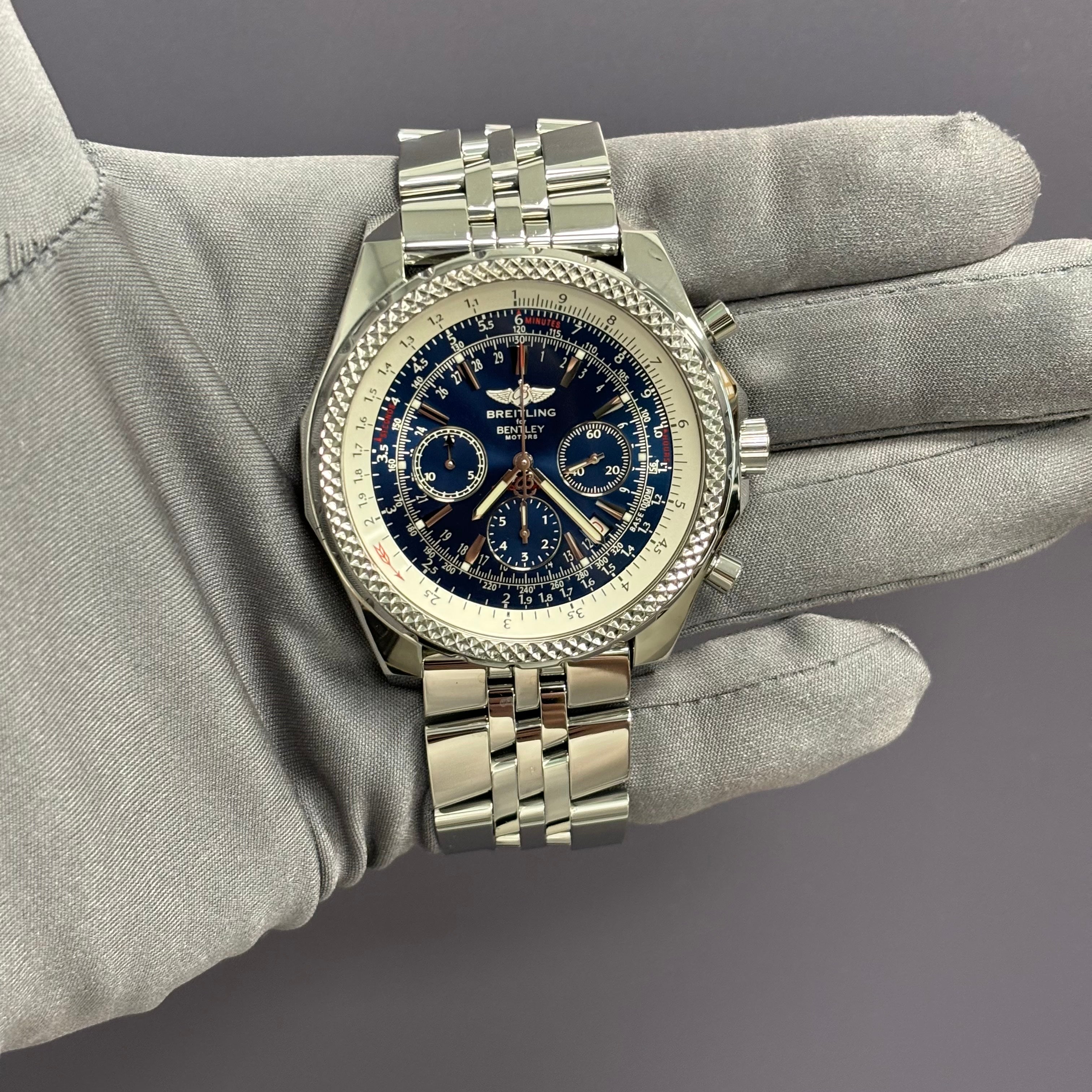 Breitling For Bentley 48mm Blue Dial Watch Ref# A25362 – Happy