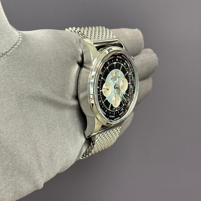 Breitling Transocean 46mm Black Dial Watch Ref# AB0510 - Happy Jewelers Fine Jewelry Lifetime Warranty