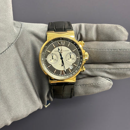 Ulysse Nardin Maxi 41mm Grey Dial Ref# 356-66 - Happy Jewelers Fine Jewelry Lifetime Warranty