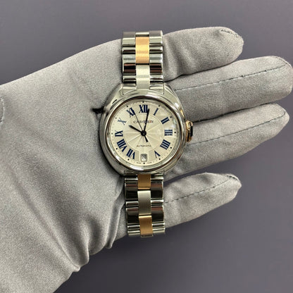 Cartier Cle De Cartier 35mm White Dial Watch Ref# W2CL0003 - Happy Jewelers Fine Jewelry Lifetime Warranty