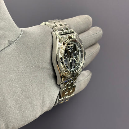 Breitling Chronomat 44mm Black Dial Watch Ref# AB0110 - Happy Jewelers Fine Jewelry Lifetime Warranty