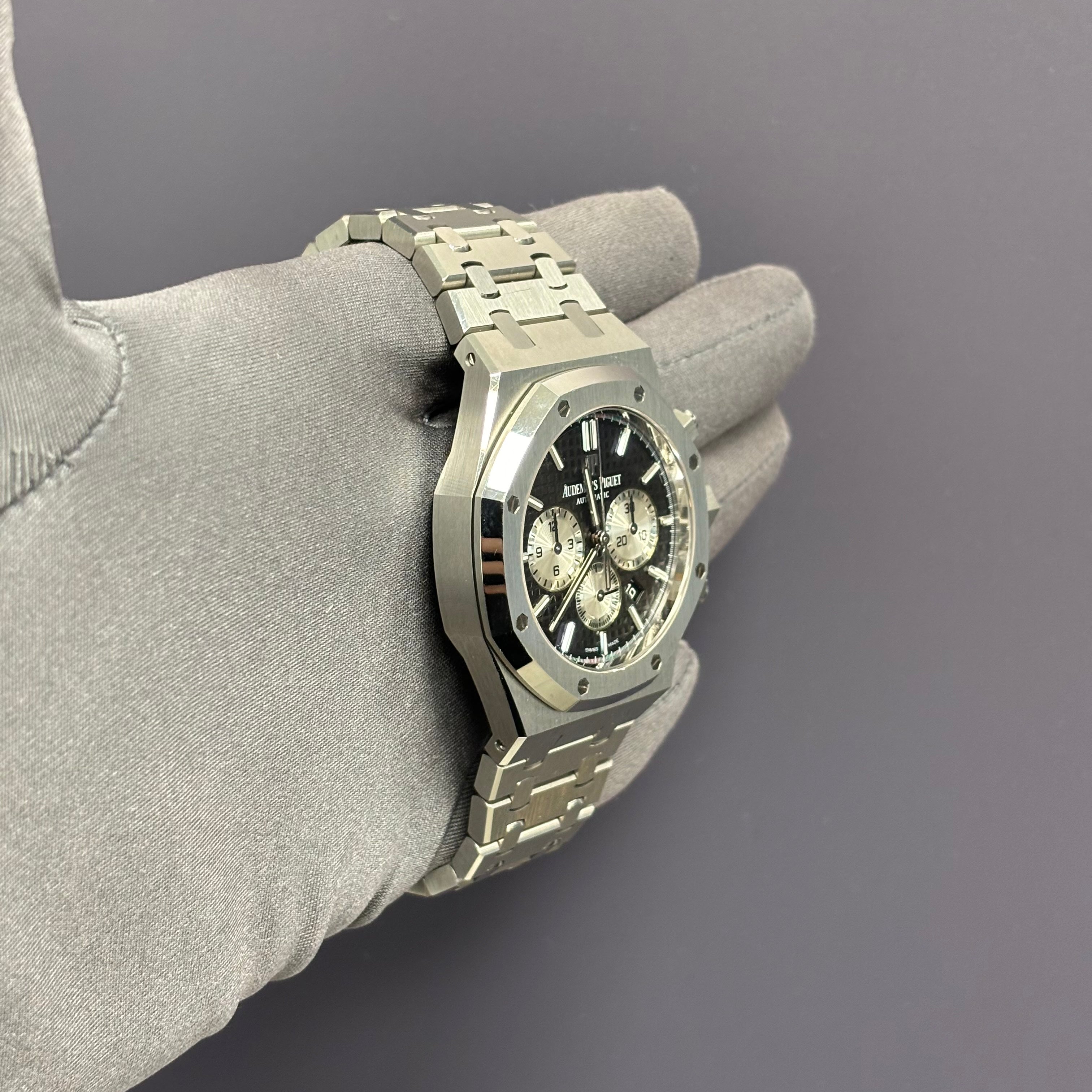 Audemars Piguet Royal Oak 41mm Black Dial Ref# 26331ST.OO.1220ST.02 - Happy Jewelers Fine Jewelry Lifetime Warranty