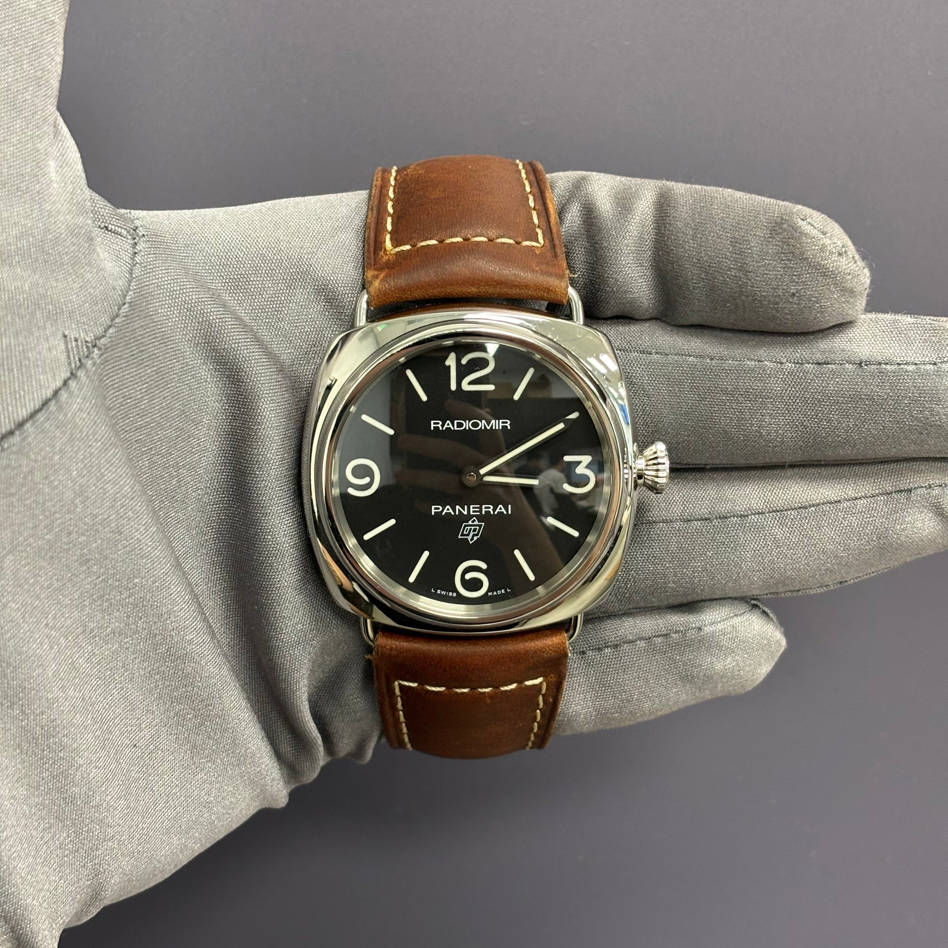 Panerai Radiomir 45mm Black Dial Watch Ref# PAM00753 - Happy Jewelers Fine Jewelry Lifetime Warranty