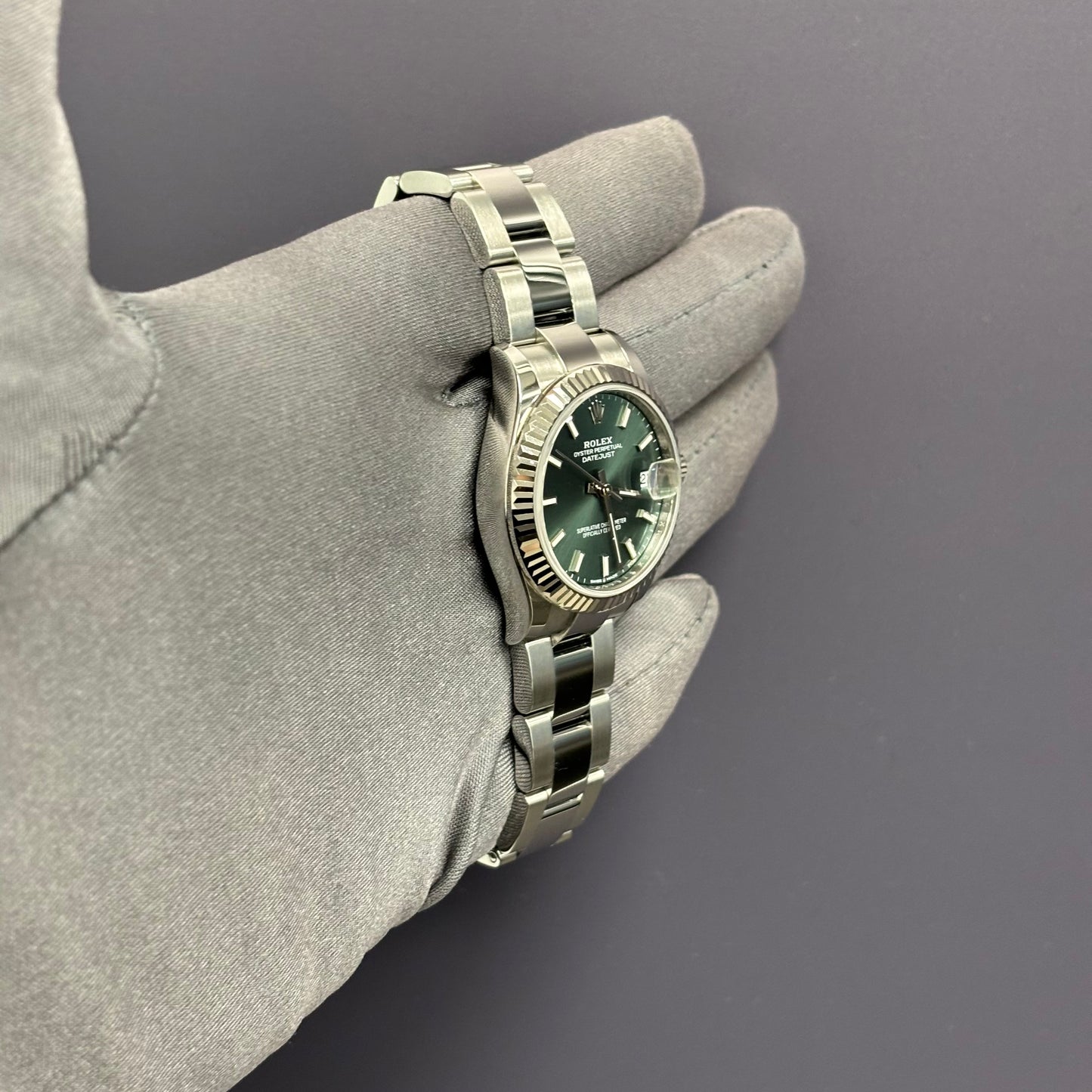 Rolex Datejust 31mm Green Dial Watch Ref# 278274