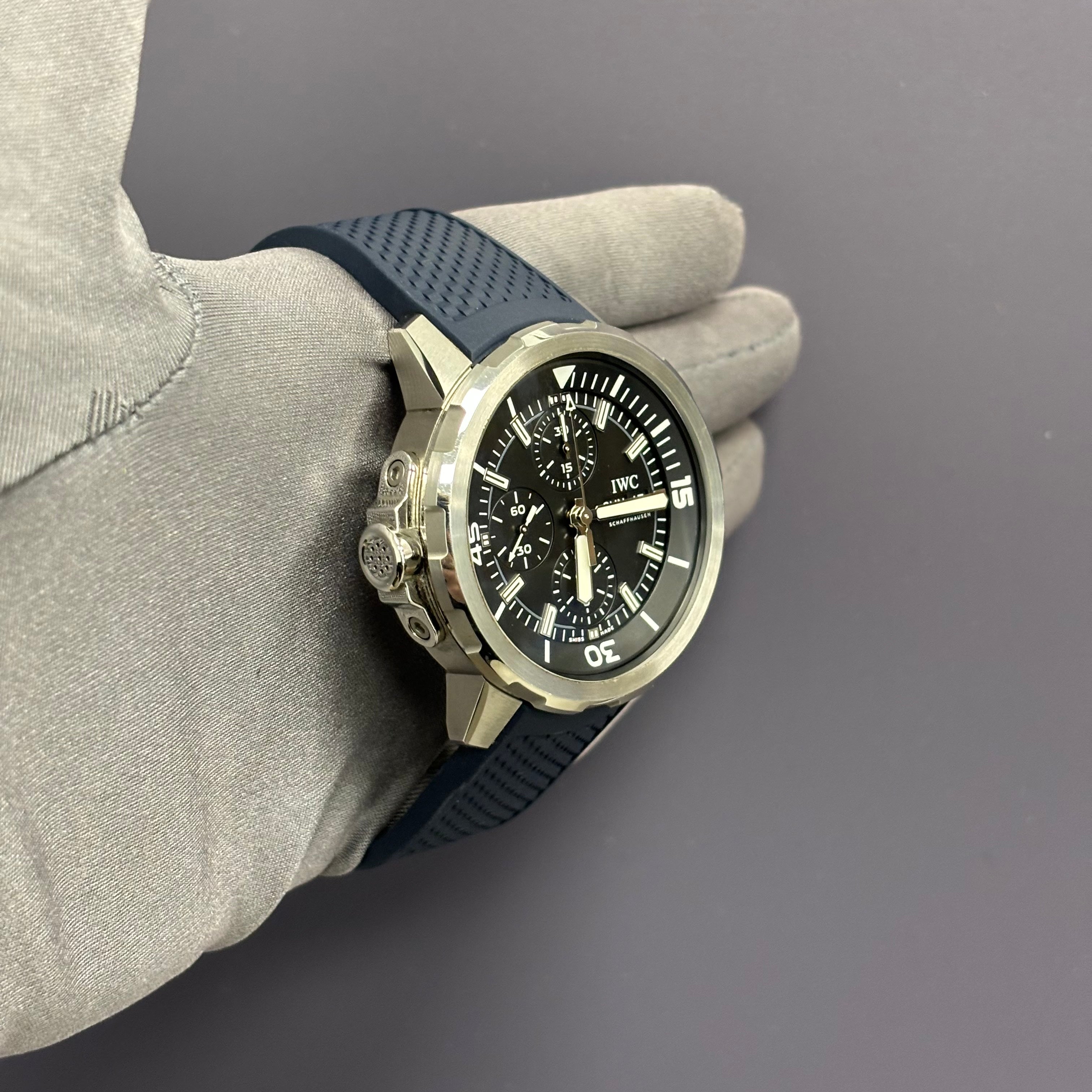 IWC Aquatimer 44mm Black Dial Watch Ref# IW376803 - Happy Jewelers Fine Jewelry Lifetime Warranty