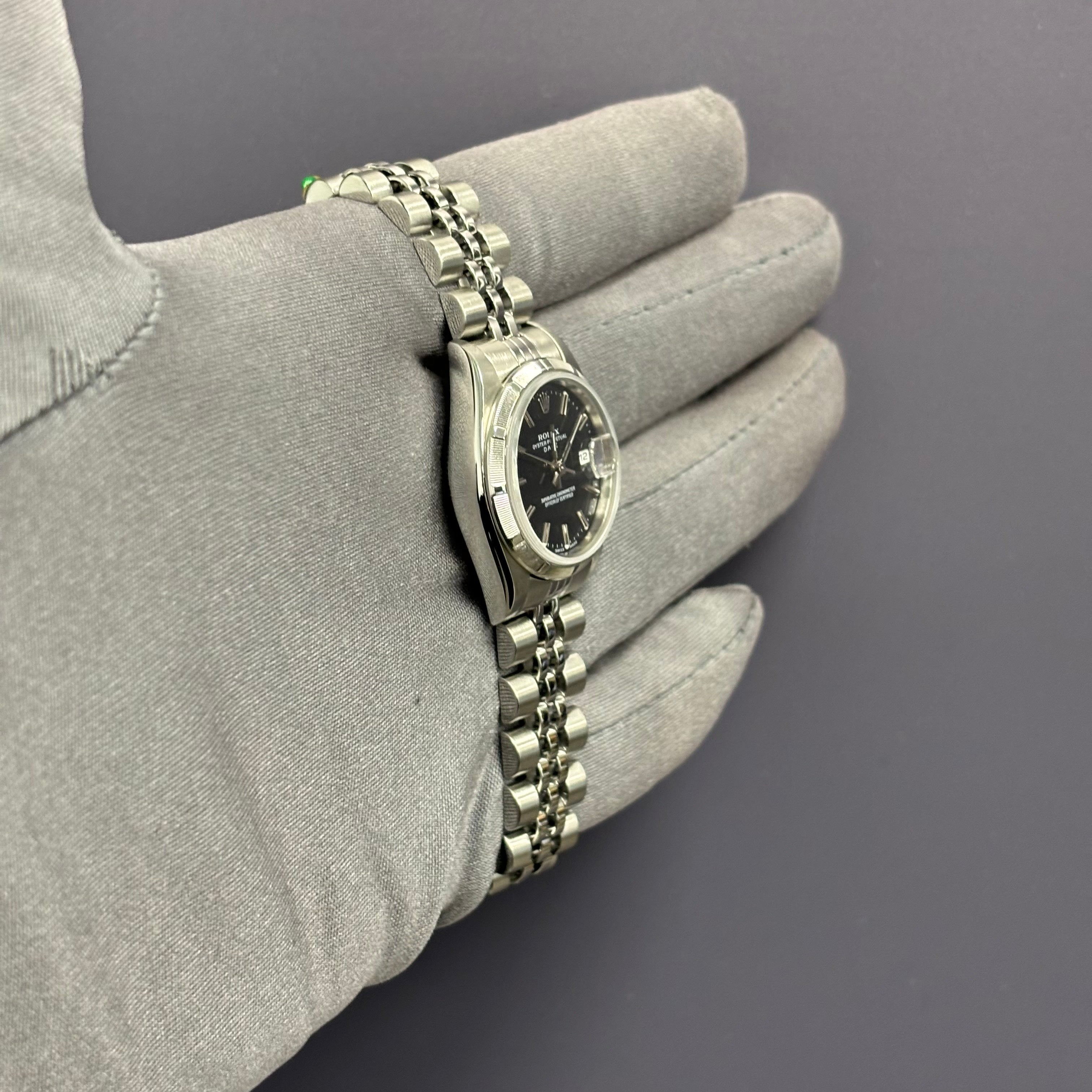 Rolex Oyster Perpetual 26mm Black Dial Watch Ref# 69190 - Happy Jewelers Fine Jewelry Lifetime Warranty