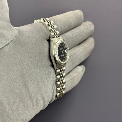 Rolex Oyster Perpetual 26mm Black Dial Watch Ref# 69190 - Happy Jewelers Fine Jewelry Lifetime Warranty